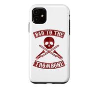 Carcasa para iPhone 11 Gráfico de Bad To The Trombone Pun Skull