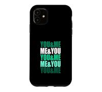 Carcasa para iPhone 11 Gráfico Verde Azulado Claro Aqua Color You&Me&You&Me Teal Aqua