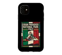 Carcasa para iPhone 11 Gran Paradiso National Park Italia Bandera Vintage Travel