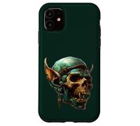 Carcasa para iPhone 11 Green Goblin Core Skeleton Face Men Graphic Halloween Skull
