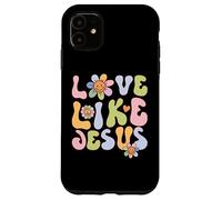 Carcasa para iPhone 11 Groovy Love Like Jesus Religious God Christian Graphic