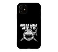 Carcasa para iPhone 11 Guess What Week It Is Vintage Shark Lover Shark Meme
