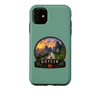 Carcasa para iPhone 11 Guilin China Montañas Karst Li Río Paisaje Viaje Desig