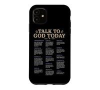 Carcasa para iPhone 11 Habla con Dios Hoy Cristiano Fe Oración Escritura Biblia