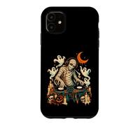Carcasa para iPhone 11 Halloween Momia DJ Música Espeluznante Tocadiscos Fiesta