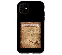 Carcasa para iPhone 11 Happiness Found Here Vintage Pirate Map Crab