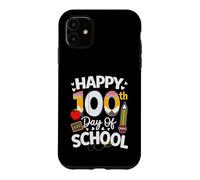 Carcasa para iPhone 11 Happy 100th Day of School Teachers Boys Kids Retro 100th Day