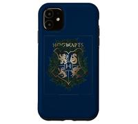 Carcasa para iPhone 11 Harry Potter Hogwarts Green and Gold Floral Crest