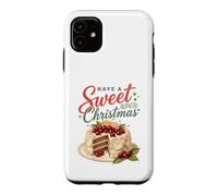 Carcasa para iPhone 11 Have A Sweet Christmas Retro Cherry Cake Baking Lover