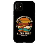 Carcasa para iPhone 11 Hawaiian Soul Surf Club 70 Aloha Retro Beach Surfer Girl