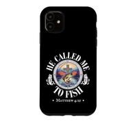 Carcasa para iPhone 11 He Called Me to Fish Christian Bass Fishing Matthew 4:19
