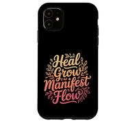 Carcasa para iPhone 11 Heal Grow Manifest Flow Spiritual Wellness Mindset -