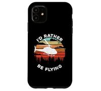 Carcasa para iPhone 11 Helicopter Funny Pilot Gift I'D Rather Be Flying Retro