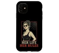 Carcasa para iPhone 11 Her Life Her Rules Cita Independiente Pin Up Girl