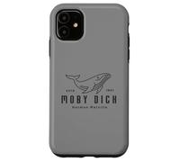 Carcasa para iPhone 11 Herman Melville Cute Whale | Boat Tour | Moby Dick