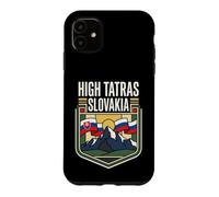 Carcasa para iPhone 11 High Tatras Bandera de Eslovaquia Vintage Mountain Travel Art