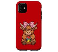 Carcasa para iPhone 11 Highland Cow Autismo Puzzle Concientización Enseñar Niños Niñas