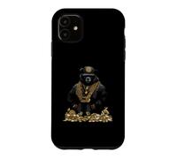 Carcasa para iPhone 11 Hip Hop Bear Rapper with Chains and Money Bags
