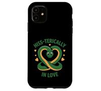 Carcasa para iPhone 11 Hiss-terically In Love Cute Snake Heart Juego de Palabras Amante de Reptiles