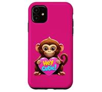 Carcasa para iPhone 11 Hola Cutie. Animal Gracioso, Saludo