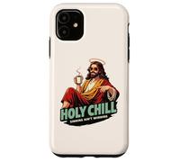 Carcasa para iPhone 11 Holy Chill Funny Jesus Coffee Humor Pecar no es Ganar