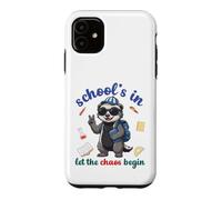 Carcasa para iPhone 11 Honey Badger Volver a la Escuela Vibra Escuelas En Deja Que Comience el Caos