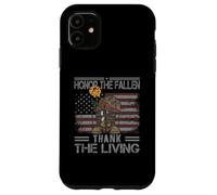 Carcasa para iPhone 11 Honor The Fallen Thank The Living Bandera Americana Vintage