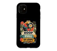 Carcasa para iPhone 11 Hoop Full of Loops Aguja Lana Flores Manualidades