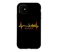 Carcasa para iPhone 11 Horizonte de Madrid Skyline Latido Pulso Bandera Amo Madrid