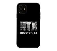 Carcasa para iPhone 11 HTX City of Houston Skyline Art Downtown Texas Souvenir Gift