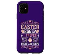 Carcasa para iPhone 11 Huevos de Pascua I Prefer Queso and Chips Funny Easter