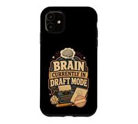 Carcasa para iPhone 11 Humor Cerebro Borrador Frase Divertida Retro