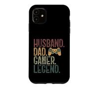 Carcasa para iPhone 11 Husband Dad Gamer Legend Funny Gaming Dad Retro