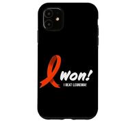 Carcasa para iPhone 11 I Beat Leukemia Graphic, I Won! Orange Ribbon For Survivors