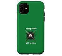 Carcasa para iPhone 11 I Beat People with a Stick Billiard Player Pool Men Women