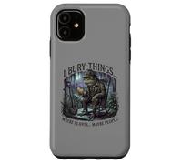 Carcasa para iPhone 11 I Bury Things Frog Gardener Dark Humor Shovel