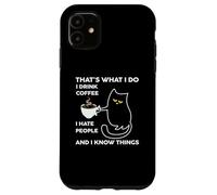 Carcasa para iPhone 11 I Drink Coffee I Hate People Cafeine Baristas Coffee Lover