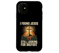 Carcasa para iPhone 11 I Found Jesus Still Looking For Bigfoot Cristo Cruz Dios Rey