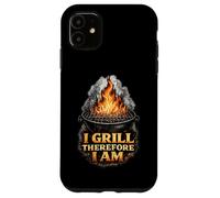 Carcasa para iPhone 11 I Grill Therefore I Am Funny BBQ Grill Filosofía