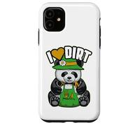 Carcasa para iPhone 11 I Love Dirt Herramientas de jardín Jardinería Lindo Oso Panda Jardinero