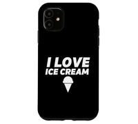 Carcasa para iPhone 11 I Love Ice Cream Party Outfit Gelato Vanilla Soft Serve Cono