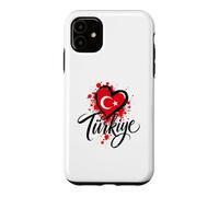 Carcasa para iPhone 11 I Love Turkey Vacaciones Viaje Corazón Bandera Souvenir Art