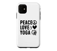 Carcasa para iPhone 11 I Love Yoga Instructor Women Peace Love and Yoga with Saying