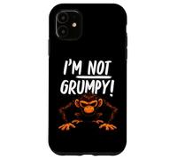 Carcasa para iPhone 11 I’m Not Grumpy Funny Angry Monkey Men Women Kids