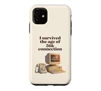Carcasa para iPhone 11 I Survived The Age of 56k Connection: Funny Dial-Up PC Humor