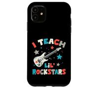 Carcasa para iPhone 11 I Teach Lil' Rockstars, Profesor de música Rock, Banda de Guitarra