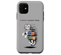 Carcasa para iPhone 11 I Used to Remember Things... Funny PC Inept Cat Retro