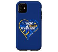 Carcasa para iPhone 11 I Wear Blue and Yellow For My Step Brother - Down Syndrome