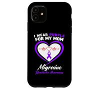 Carcasa para iPhone 11 I Wear Purple for My Mom Migraine Headache Conciencia