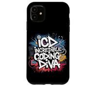 Carcasa para iPhone 11 ICD Incredible Coding Diva Codificación Clínica Mujer